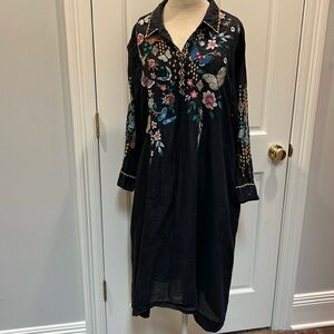 Johnny Was Workshop Mariposa Henley Dress Size XL